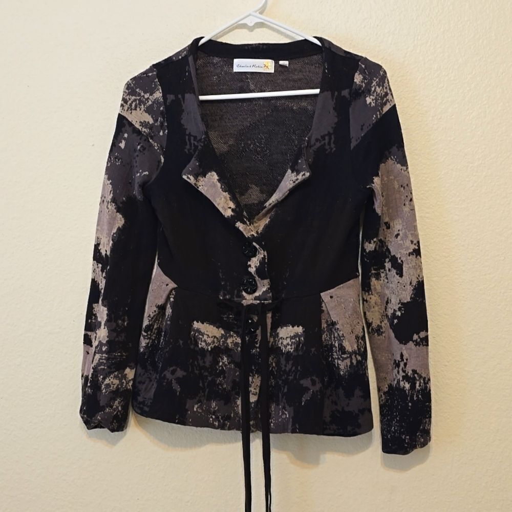 ANTHROPOLOGIE Charlie & Robin Camo Sweater/Jacket size small